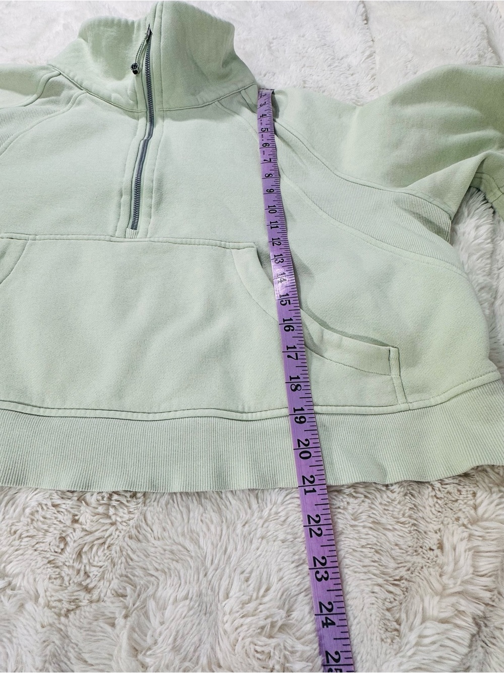 Lululemon Scuba Oversized 1/2 Half-Zip Hoodie  Mint Size XL/XXL Orangetheory - Picture 6 of 6